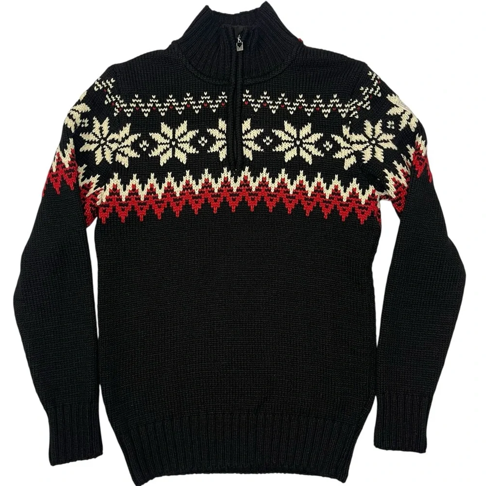 Dale of Norway Myking Nordic Merino Wool Black Chunky Knit Men’s Sweater L NEW - Picture 16 of 16